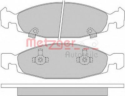 METZGER 1170631 -  Комплект тормозных колодок, дисковый тормоз