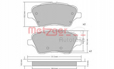 METZGER 1170640 -  Комплект тормозных колодок, дисковый тормоз