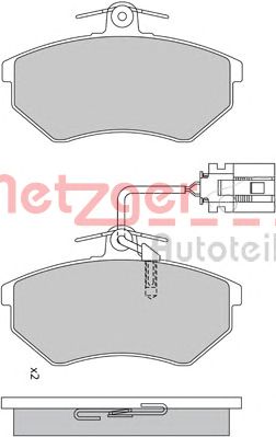 METZGER 1170674 -  Комплект тормозных колодок, дисковый тормоз
