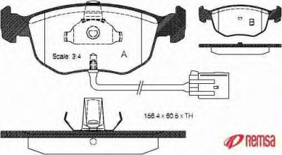 METZGER 1170738 -  Комплект тормозных колодок, дисковый тормоз