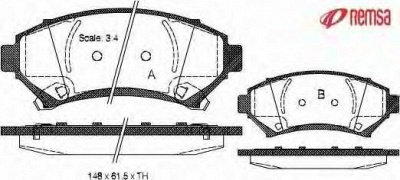 METZGER 1170740 -  Комплект тормозных колодок, дисковый тормоз