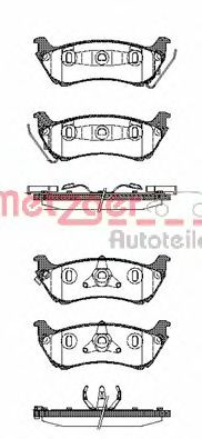 METZGER 1170746 -  Комплект тормозных колодок, дисковый тормоз