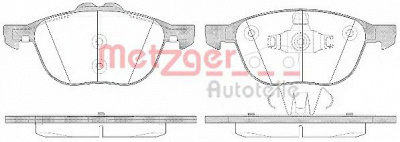 METZGER 1170765 -  Комплект тормозных колодок, дисковый тормоз