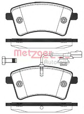 METZGER 1170776 -  Комплект тормозных колодок, дисковый тормоз