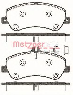 METZGER 1170777 -  Комплект тормозных колодок, дисковый тормоз