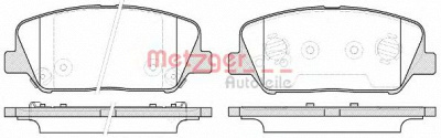 METZGER 1170780 -  Комплект тормозных колодок, дисковый тормоз