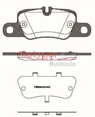 METZGER 1170781 -  Комплект тормозных колодок, дисковый тормоз