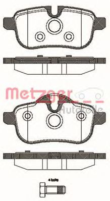 METZGER 1170783 -  Комплект тормозных колодок, дисковый тормоз
