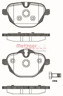 METZGER 1170784 -  Комплект тормозных колодок, дисковый тормоз