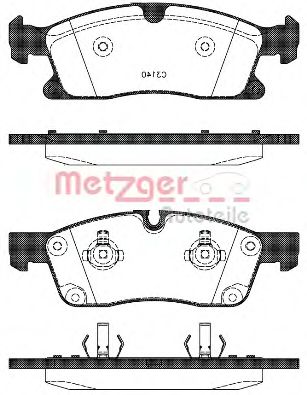 METZGER 1170785 -  Комплект тормозных колодок, дисковый тормоз