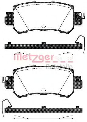 METZGER 1170787 -  Комплект тормозных колодок, дисковый тормоз