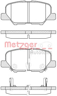 METZGER 1170790 -  Комплект тормозных колодок, дисковый тормоз