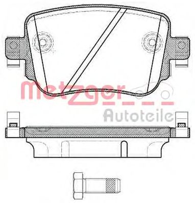 METZGER 1170792 -  Комплект тормозных колодок, дисковый тормоз