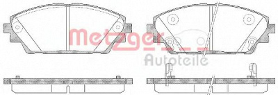 METZGER 1170800 -  Комплект тормозных колодок, дисковый тормоз