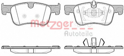 METZGER 1170804 -  Комплект тормозных колодок, дисковый тормоз