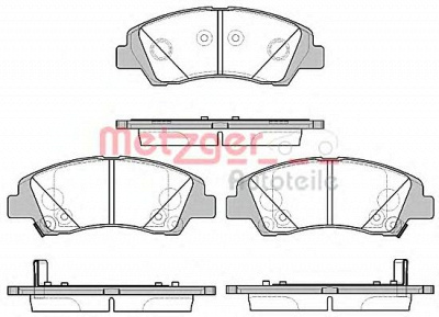 METZGER 1170805 -  Комплект тормозных колодок, дисковый тормоз