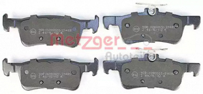 METZGER 1170810 -  Комплект тормозных колодок, дисковый тормоз