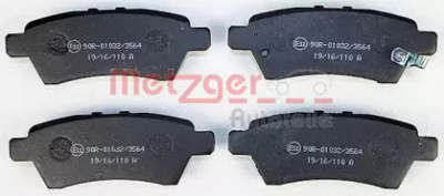 METZGER 1170825 -  Комплект тормозных колодок, дисковый тормоз