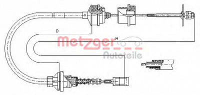METZGER 11722 -  Трос, управление сцеплением