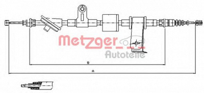 METZGER 120101 -  Трос, стояночная тормозная система