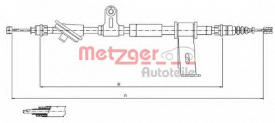 METZGER 120102 -  Трос, стояночная тормозная система