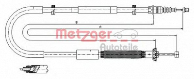 METZGER 120703 -  Трос, стояночная тормозная система