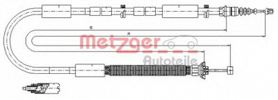 METZGER 120706 -  Трос, стояночная тормозная система
