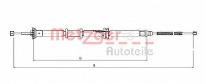 METZGER 120730 -  Трос, стояночная тормозная система