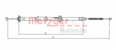 METZGER 120731 -  Трос, стояночная тормозная система