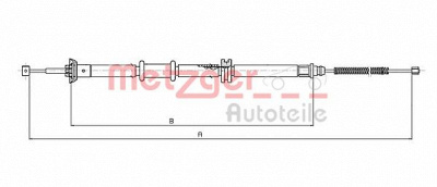 METZGER 120733 -  Трос, стояночная тормозная система
