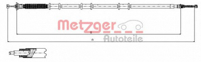 METZGER 120735 -  Трос, стояночная тормозная система