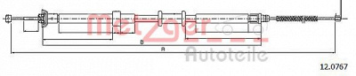 METZGER 120767 -  Трос, стояночная тормозная система