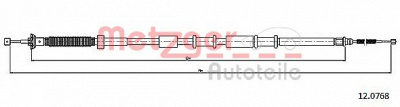 METZGER 120768 -  Трос, стояночная тормозная система