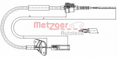 METZGER 127201 -  Трос, управление сцеплением