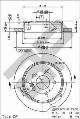 METZGER 14802v -  Тормозной диск