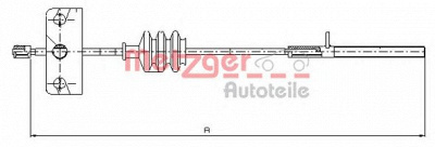 METZGER 165110 -  Трос, стояночная тормозная система