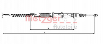 METZGER 165121 -  Трос, стояночная тормозная система