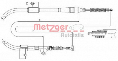 METZGER 170331 -  Трос, стояночная тормозная система