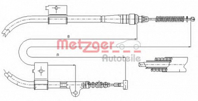 METZGER 170332 -  Трос, стояночная тормозная система
