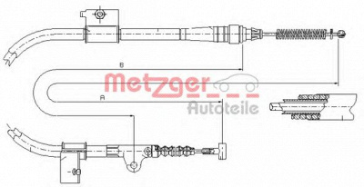 METZGER 170333 -  Трос, стояночная тормозная система