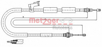 METZGER 170684 -  Трос, стояночная тормозная система