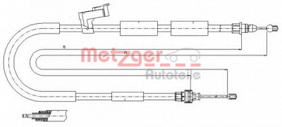 METZGER 170685 -  Трос, стояночная тормозная система