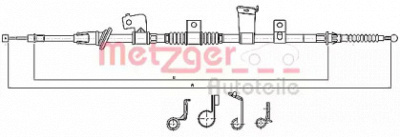 METZGER 172299 -  Трос, стояночная тормозная система