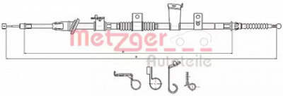 METZGER 172300 -  Трос, стояночная тормозная система