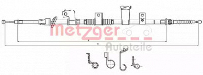 METZGER 172301 -  Трос, стояночная тормозная система