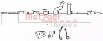 METZGER 172579 -  Трос, стояночная тормозная система