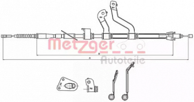 METZGER 172580 -  Трос, стояночная тормозная система