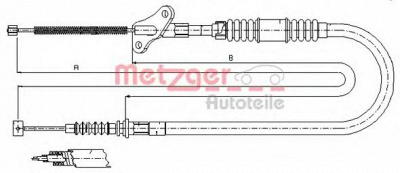 METZGER 172720 -  Трос, стояночная тормозная система
