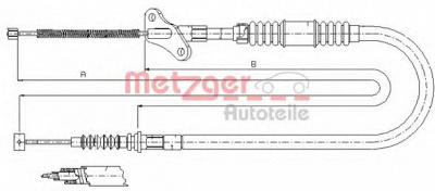 METZGER 172721 -  Трос, стояночная тормозная система