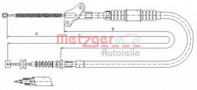 METZGER 172722 -  Трос, стояночная тормозная система
